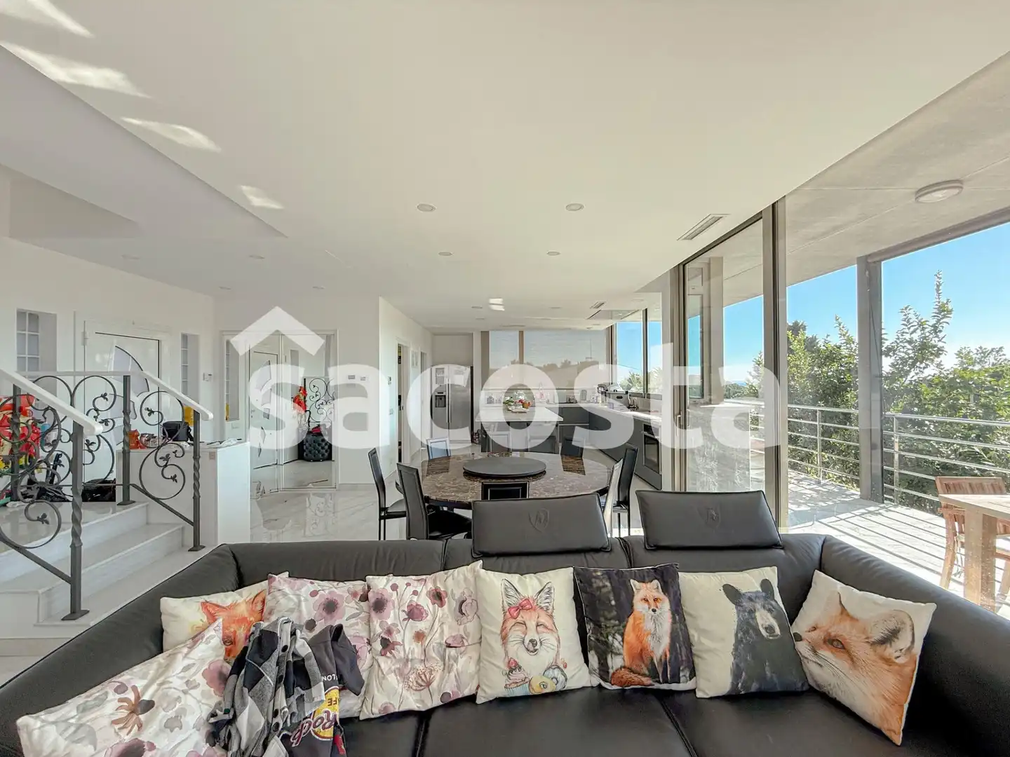 Sala d'estar de Casa o xalet en venda en Lloret de Mar amb Aire condicionat, Jardí privat i Terrassa