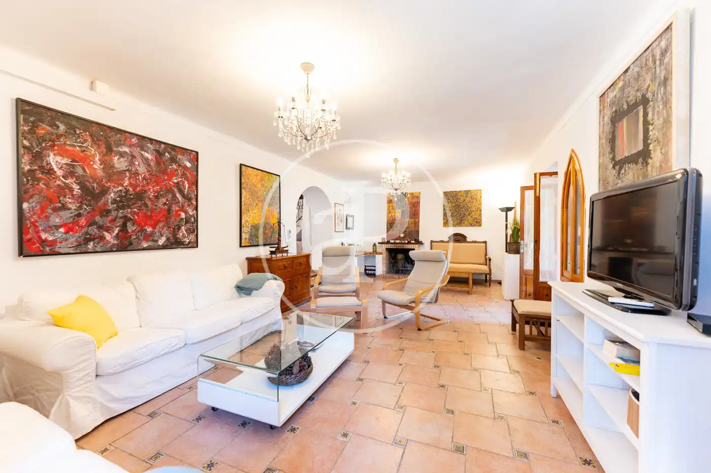 Sala de estar de Casa o chalet en venta en Campos con Aire acondicionado, Calefacción y Jardín privado