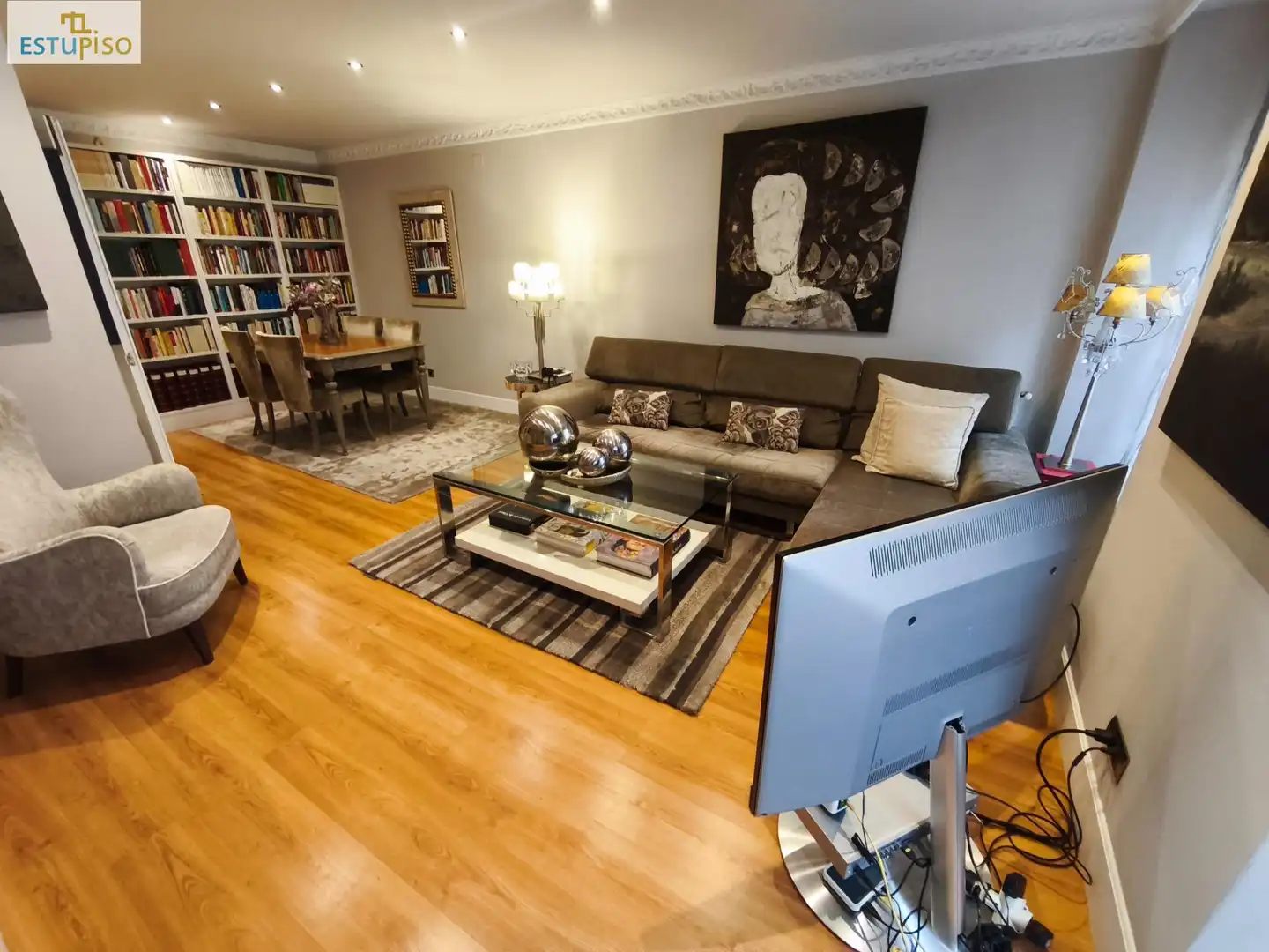 Sala de estar de Piso en venta en Vitoria - Gasteiz con Calefacción, Parquet y Terraza
