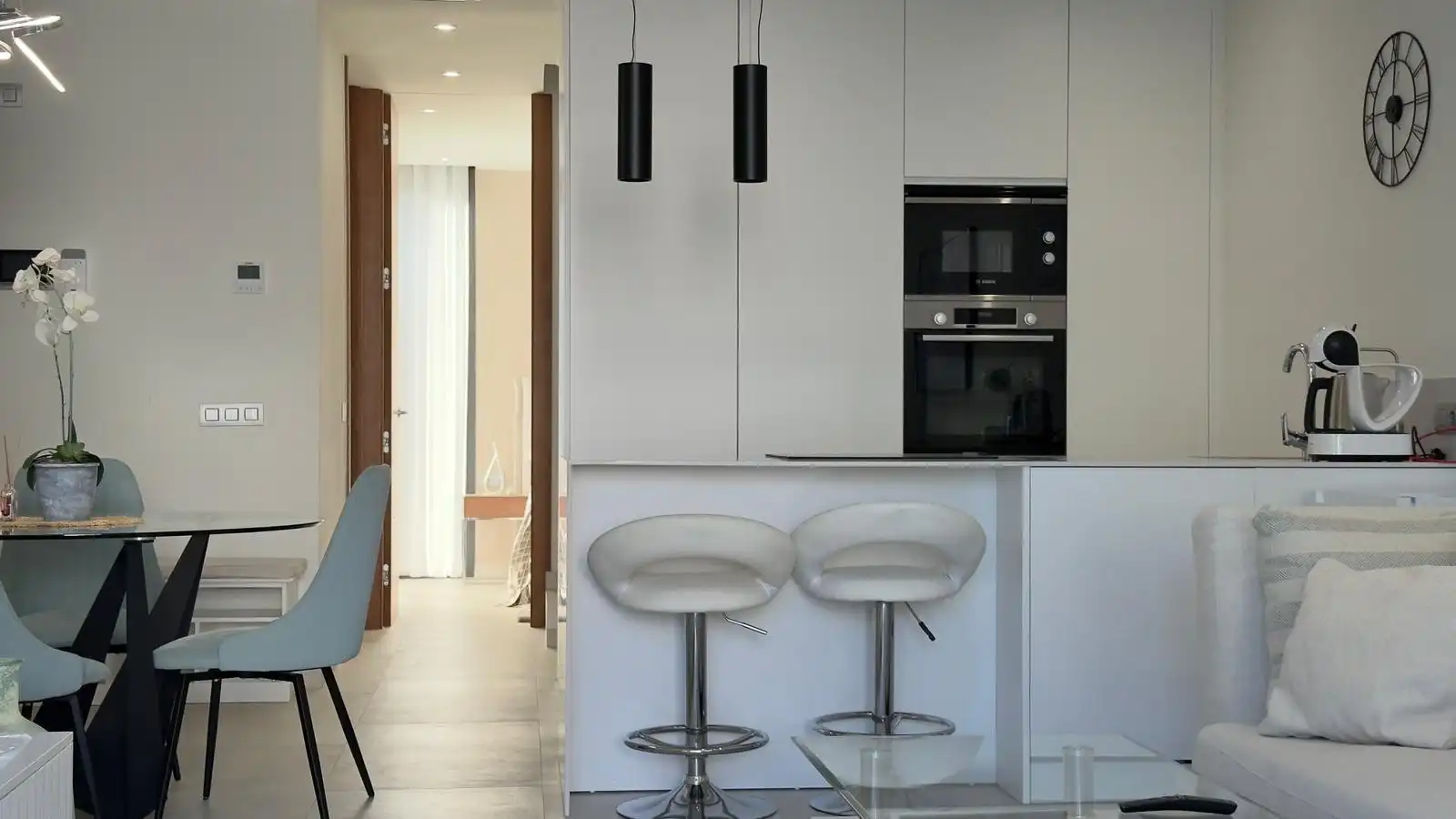 Cocina de Casa o chalet de alquiler en Finestrat con Aire acondicionado, Calefacción y Jardín privado