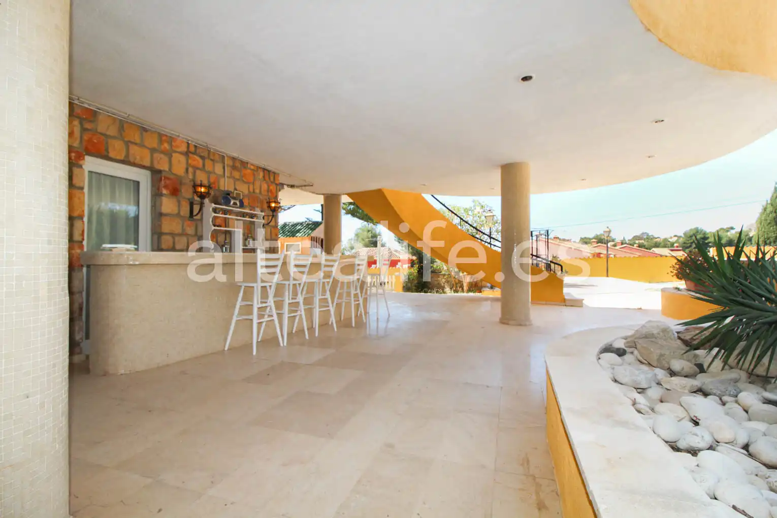 Vista exterior de Casa o chalet en venta en La Nucia con Aire acondicionado, Jardín privado y Terraza