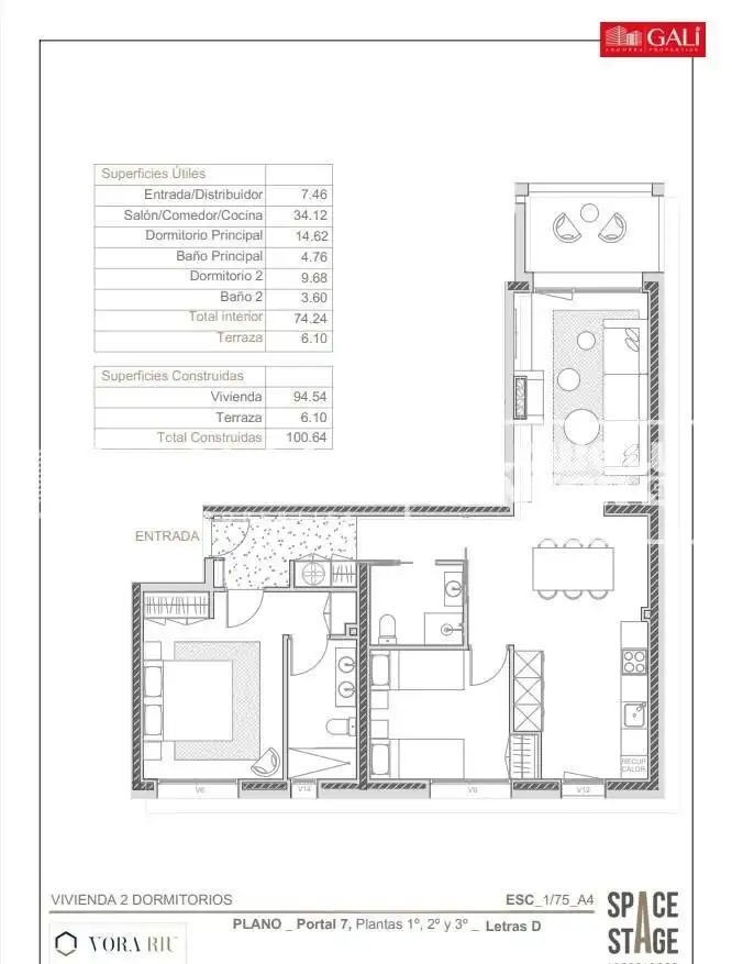Appartement avec terrasse à vendre à Camí Pont del Tarter, imagen 17