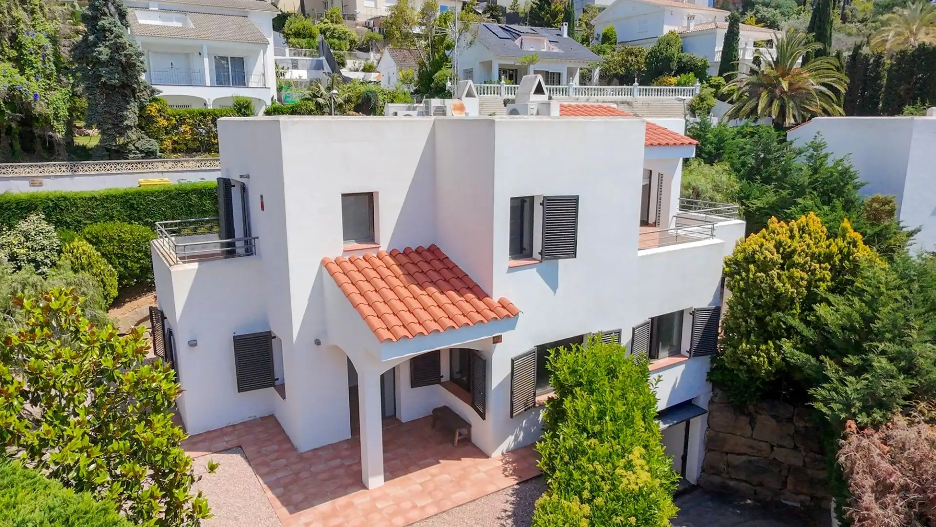 Exterior view of Houses for sale in Sant Pol de Mar  with Air Conditioner, Heating and Private garden
