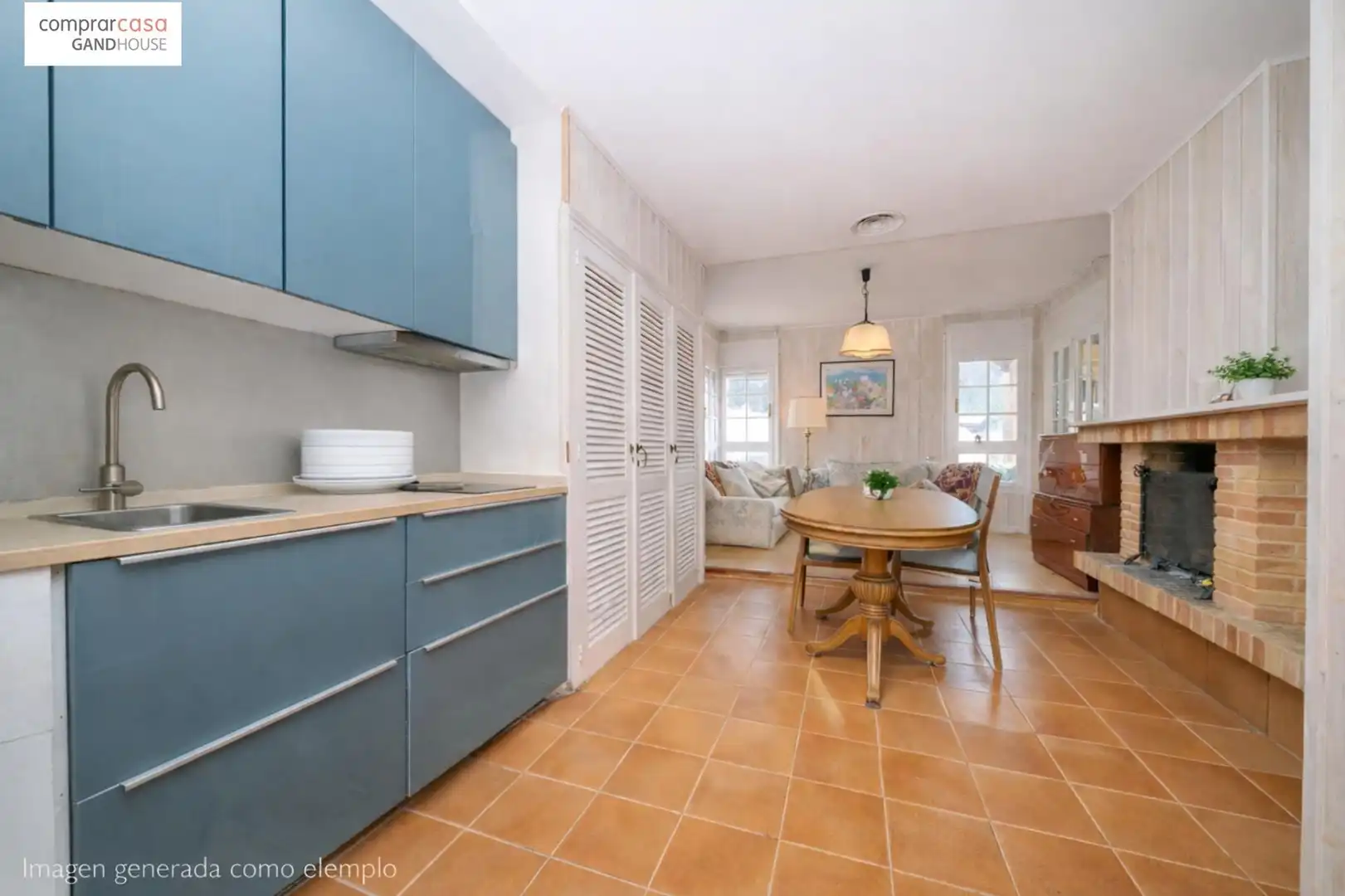 Cocina de Finca rústica en venta en Caldes de Malavella con Aire acondicionado, Calefacción y Jardín privado