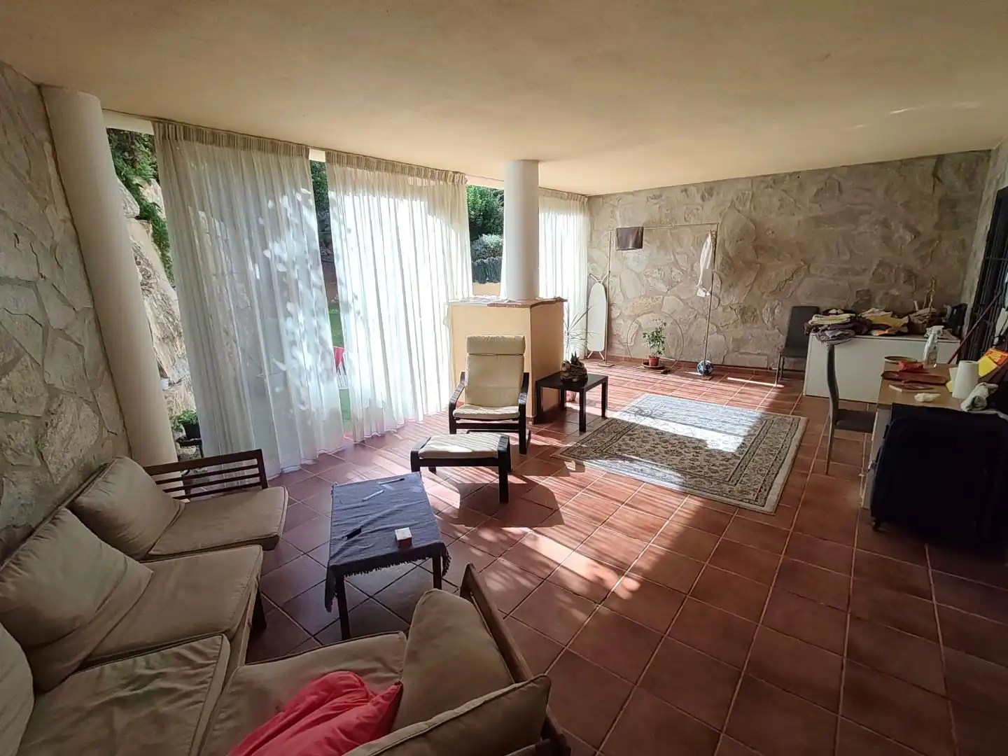 Sala d'estar de Pis en venda en Mijas amb Aire condicionat, Terrassa i Piscina