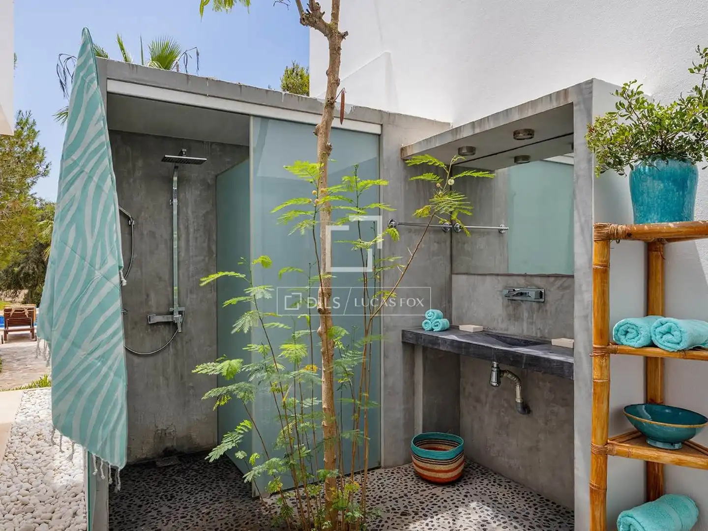 Baño de Casa o chalet de alquiler en Formentera con Aire acondicionado, Jardín privado y Terraza
