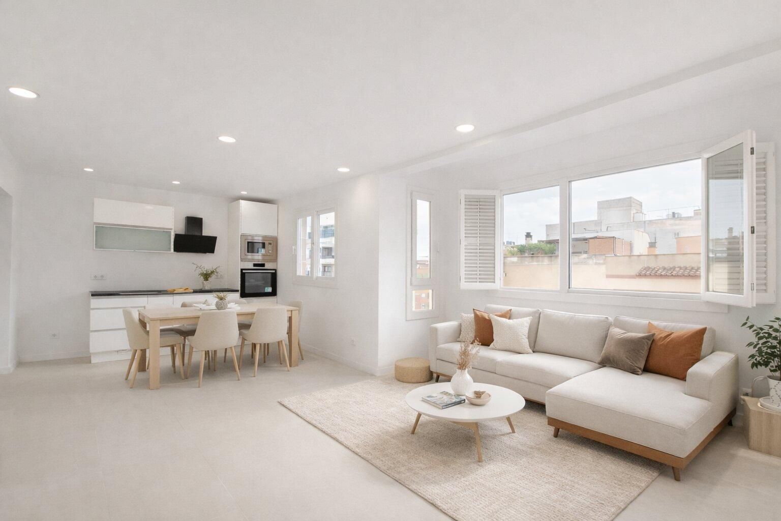 Sala d'estar de Apartament en venda en  Palma de Mallorca amb Aire condicionat i Balcó