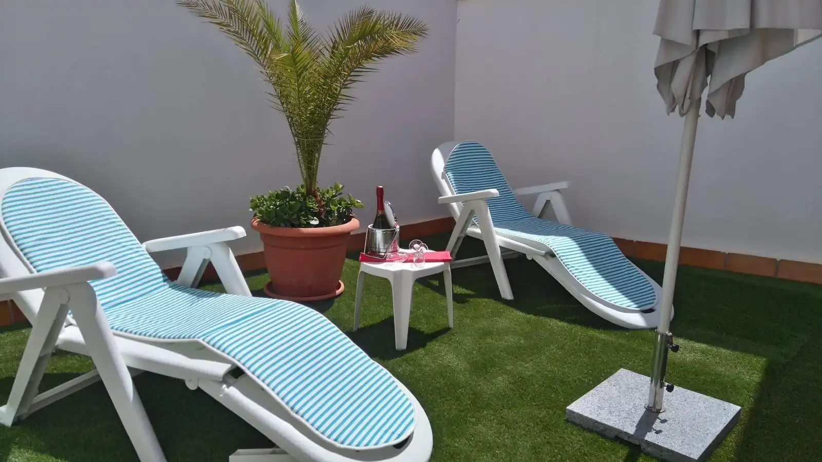 Terraza de Dúplex de alquiler en Los Alcázares con Jardín privado, Terraza y Amueblado