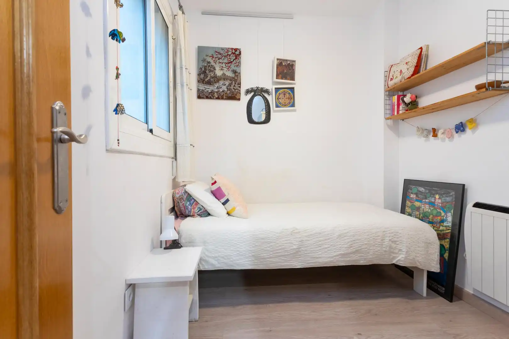 Schlafzimmer von Wohnung zum Verkauf in Barcelona mit Klimaanlage, Heizung und Parkett