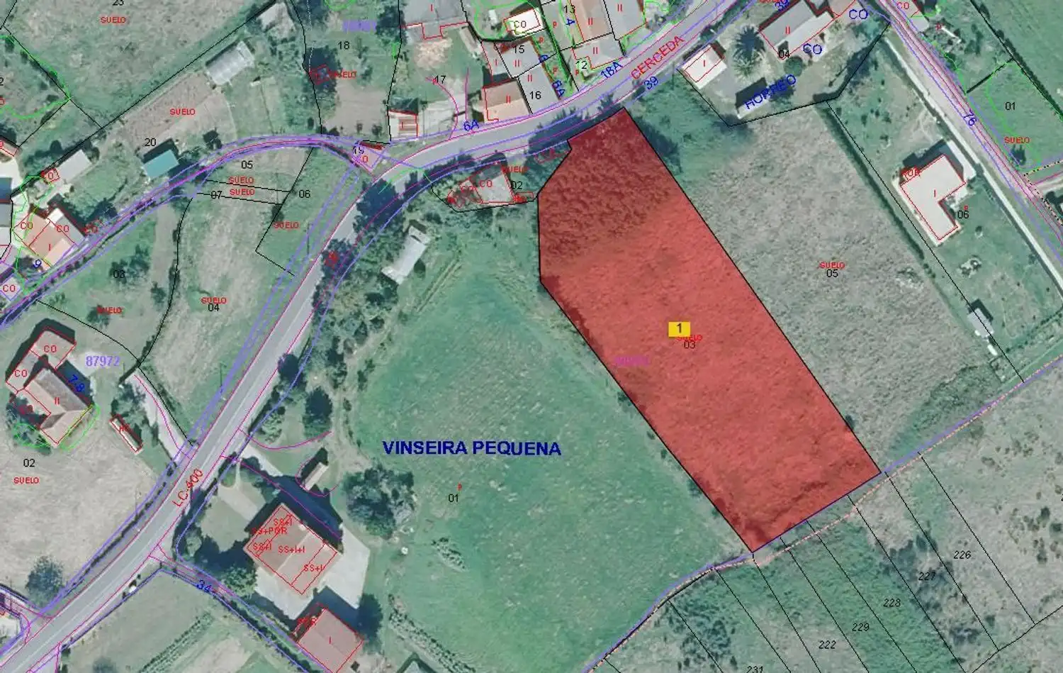 Terreny rústic en venda a Vinxeira Pequena