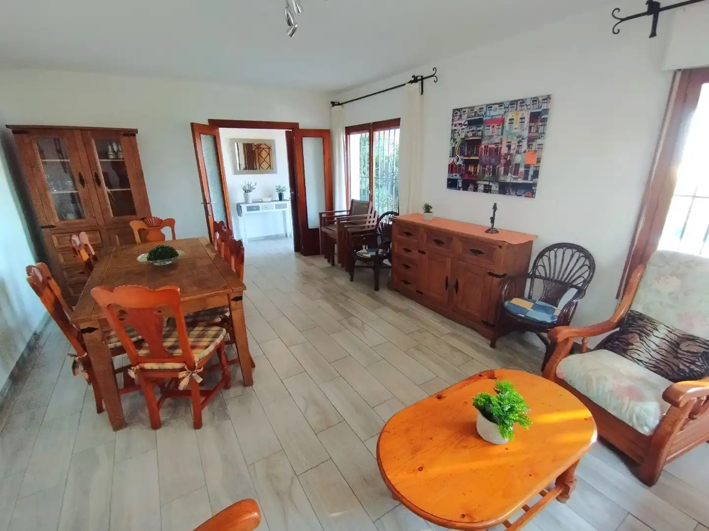 Menjador de Casa o xalet de lloguer en Calpe / Calp amb Aire condicionat, Piscina i Moblat
