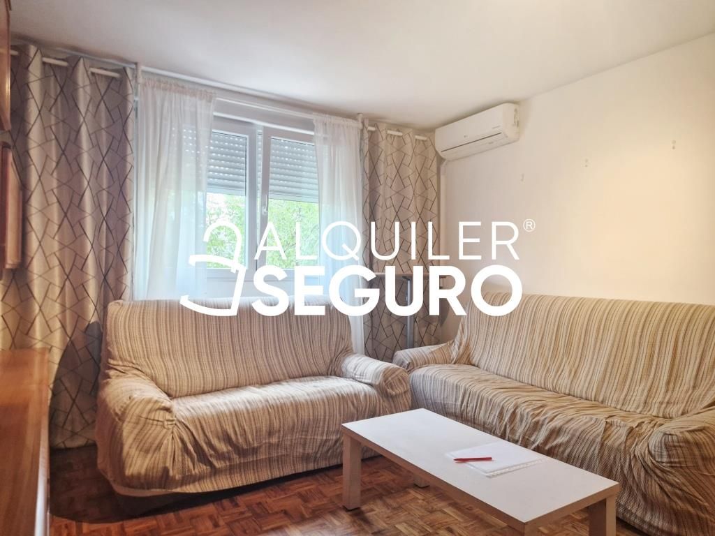 Living room of Flat to rent in  Madrid Capital  with Air Conditioner, Heating and Furnished