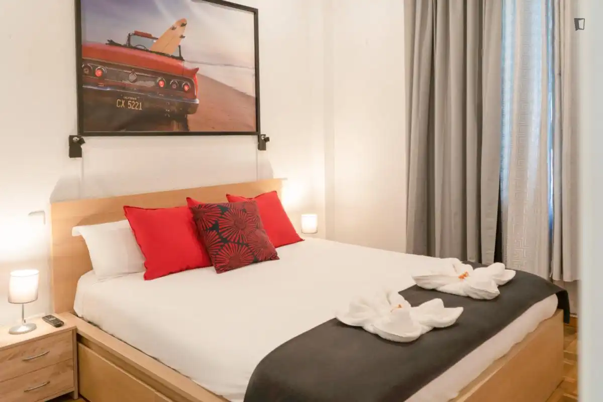 Habitación de Apartamento de alquiler en Madrid con Aire acondicionado, Amueblado y Horno