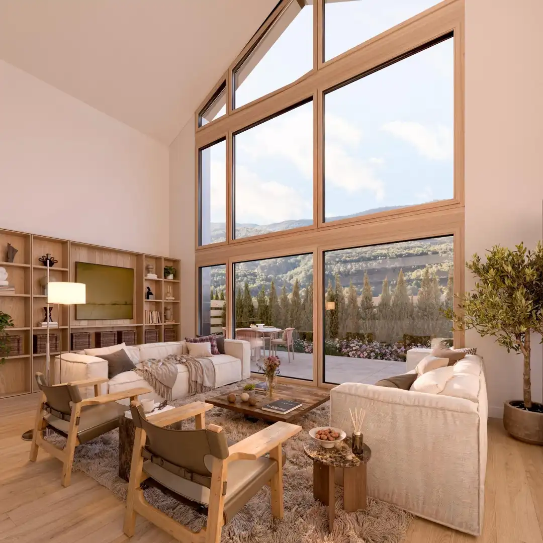 Sala de estar de Casa adosada en venta en Sahún con Calefacción y Jardín privado