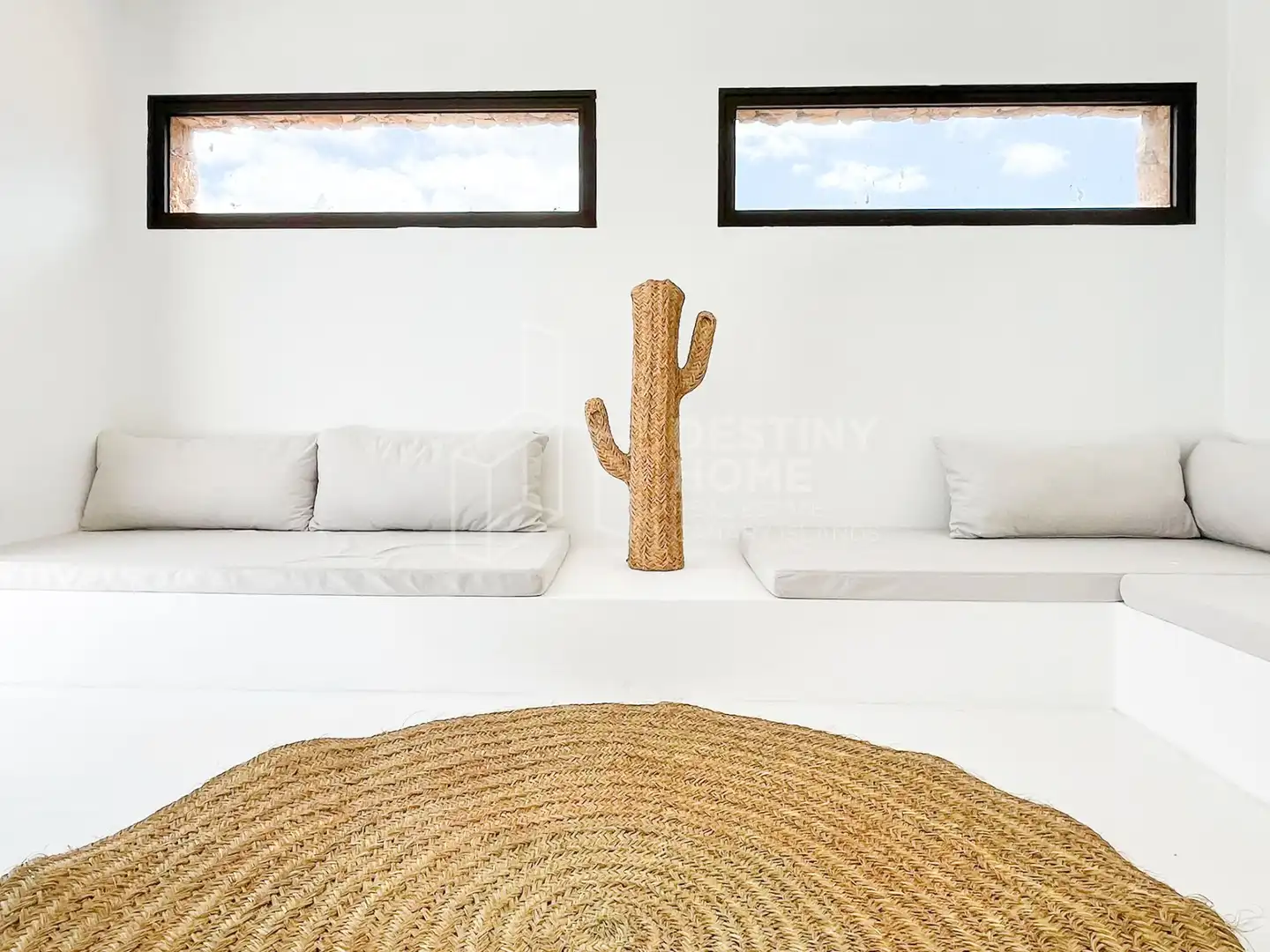 Sala de estar de Casa o chalet en venta en La Oliva con Jardín privado, Terraza y Piscina