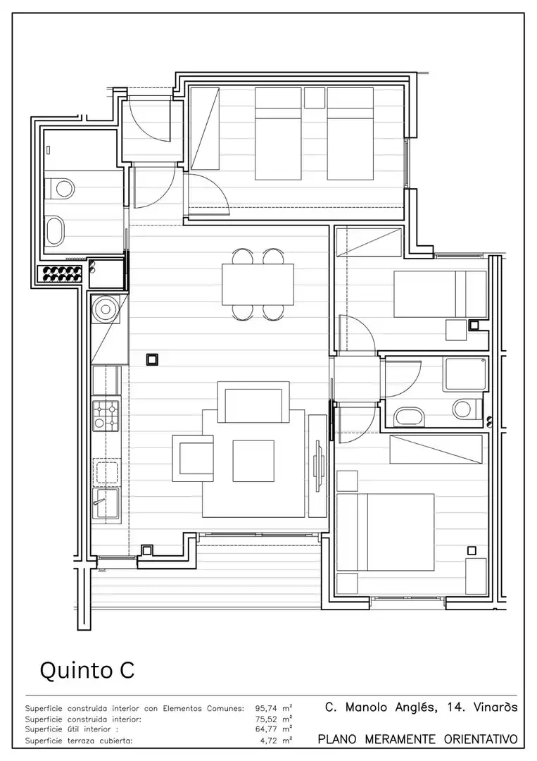 Wohnung zum Verkauf in Vinaròs mit Terrasse und Alarm
