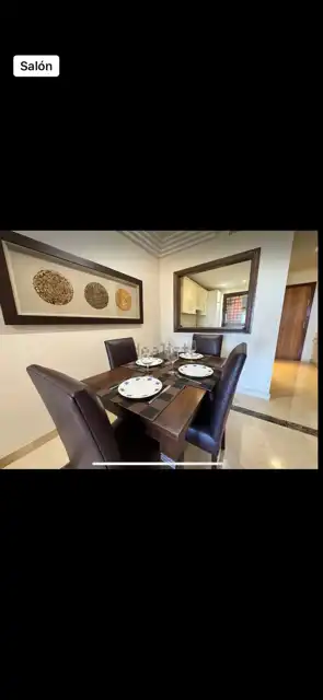 Esszimmer von Maisonette zur Miete in Manilva mit Klimaanlage, Privatgarten und Terrasse