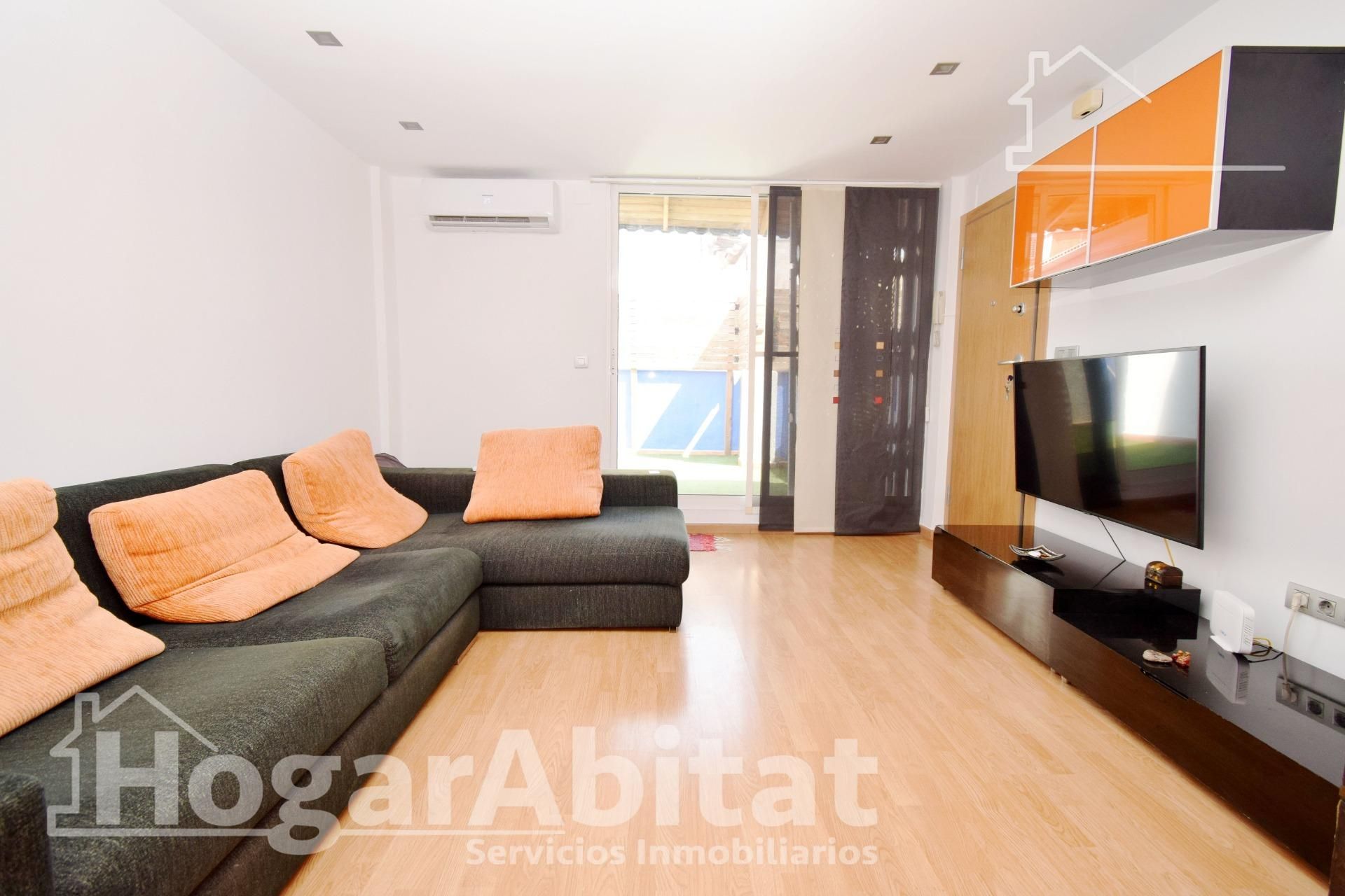 Sala d'estar de Àtic en venda en Benetússer amb Aire condicionat, Calefacció i Terrassa