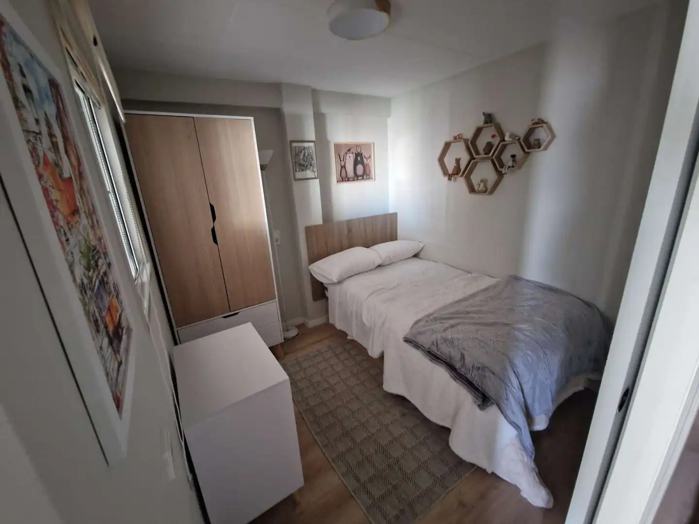 Habitación de Piso para compartir en Barcelona con Aire acondicionado, Terraza y Amueblado