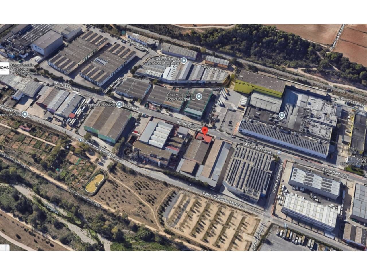 Vista exterior de Nau industrial de lloguer en Granollers