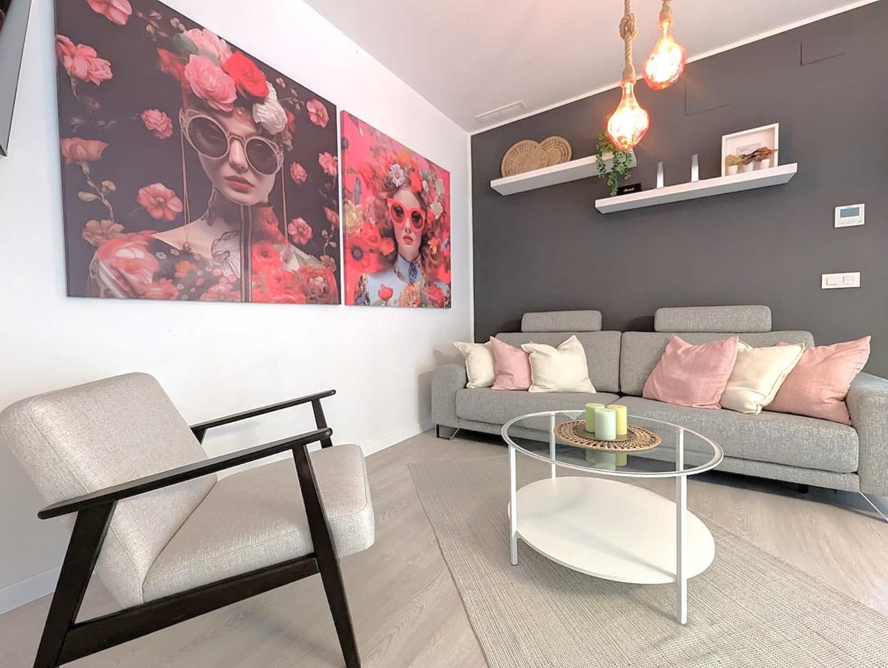 Sala de estar de Planta baja de alquiler en Benetússer con Aire acondicionado, Amueblado y Balcón