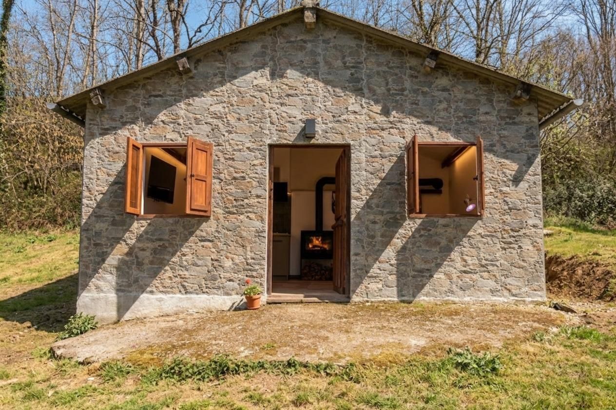 Exterior view of Country house for sale in Piloña  with Private garden and Furnished