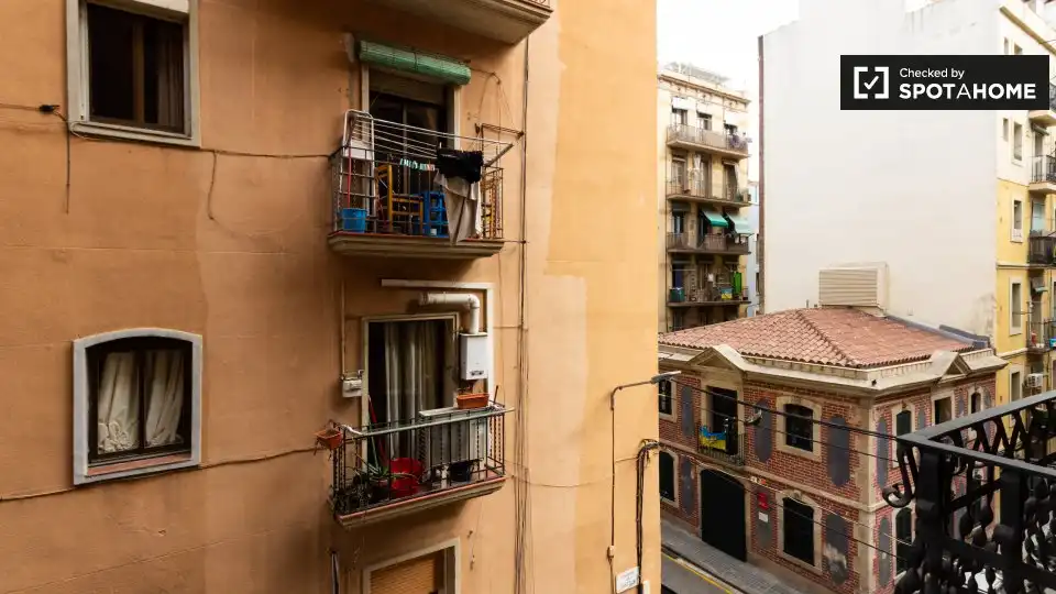 Balcony of Flat for rent in Barcelona  with Air Conditioner, Heating and Furnished