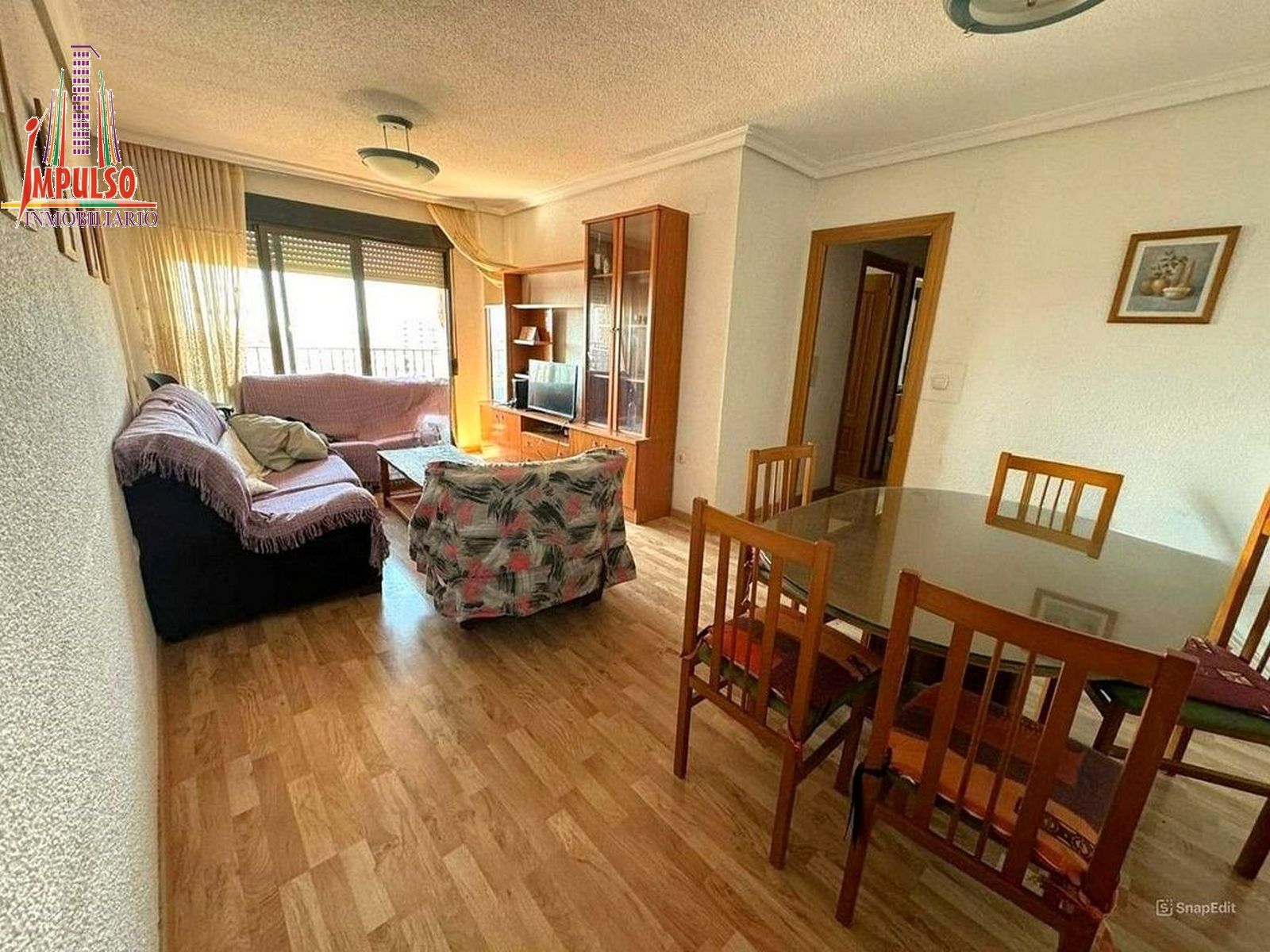 Living room of Flat to rent in  Albacete Capital  with Heating, Furnished and Balcony