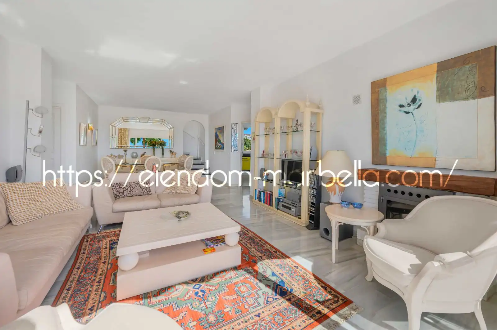 Wohnzimmer von Maisonette zum Verkauf in Mijas mit Klimaanlage, Terrasse und Möbliert