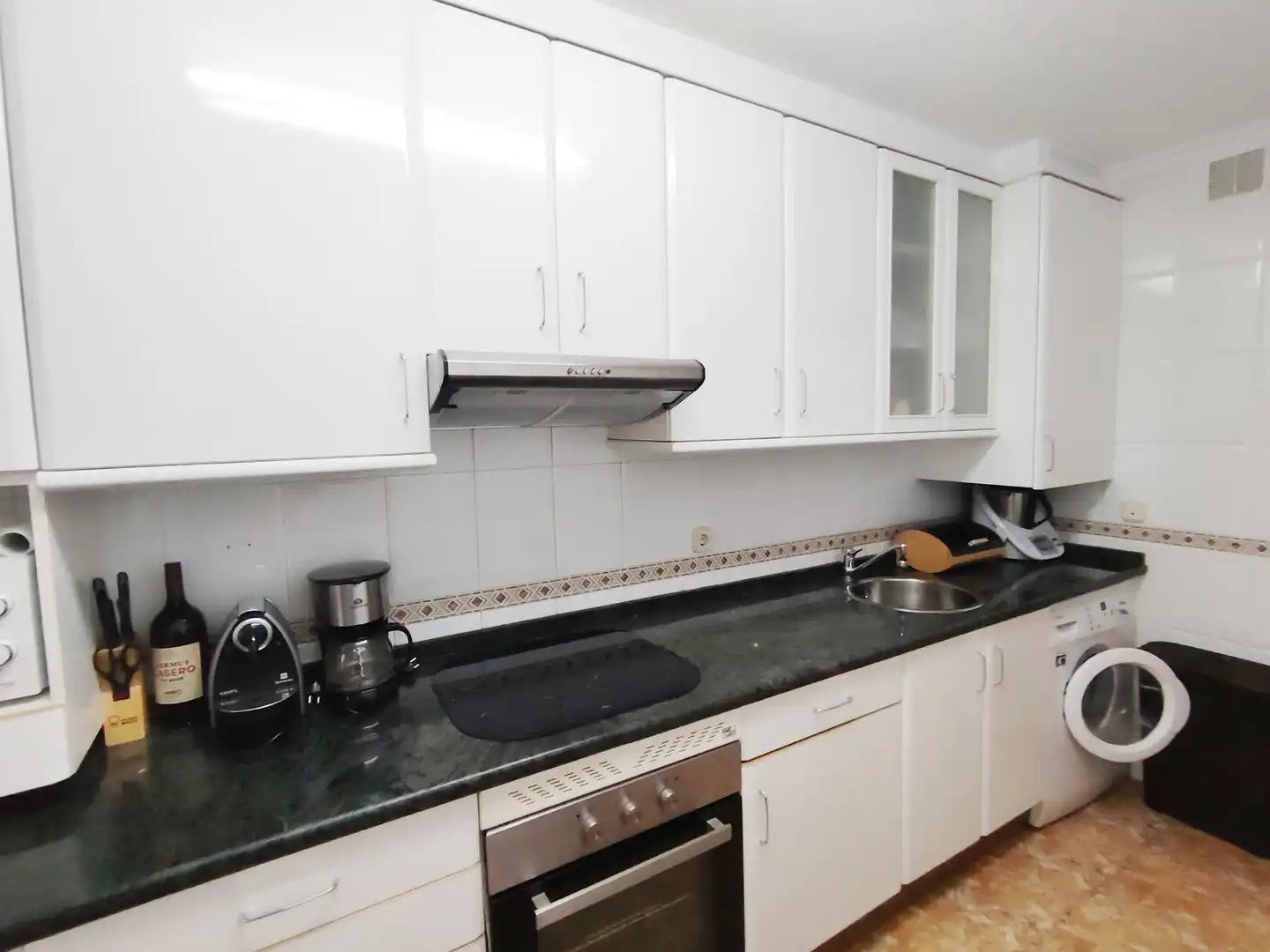 Kitchen of Flat for sale in Gijón   with Heating, Parquet flooring and Terrace