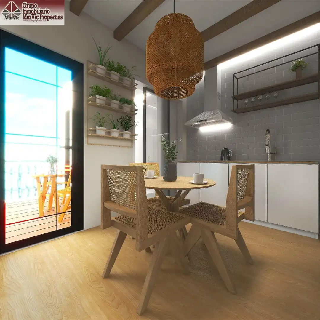 Cocina de Apartamento en venta en Villajoyosa / La Vila Joiosa con Aire acondicionado, Terraza y Amueblado