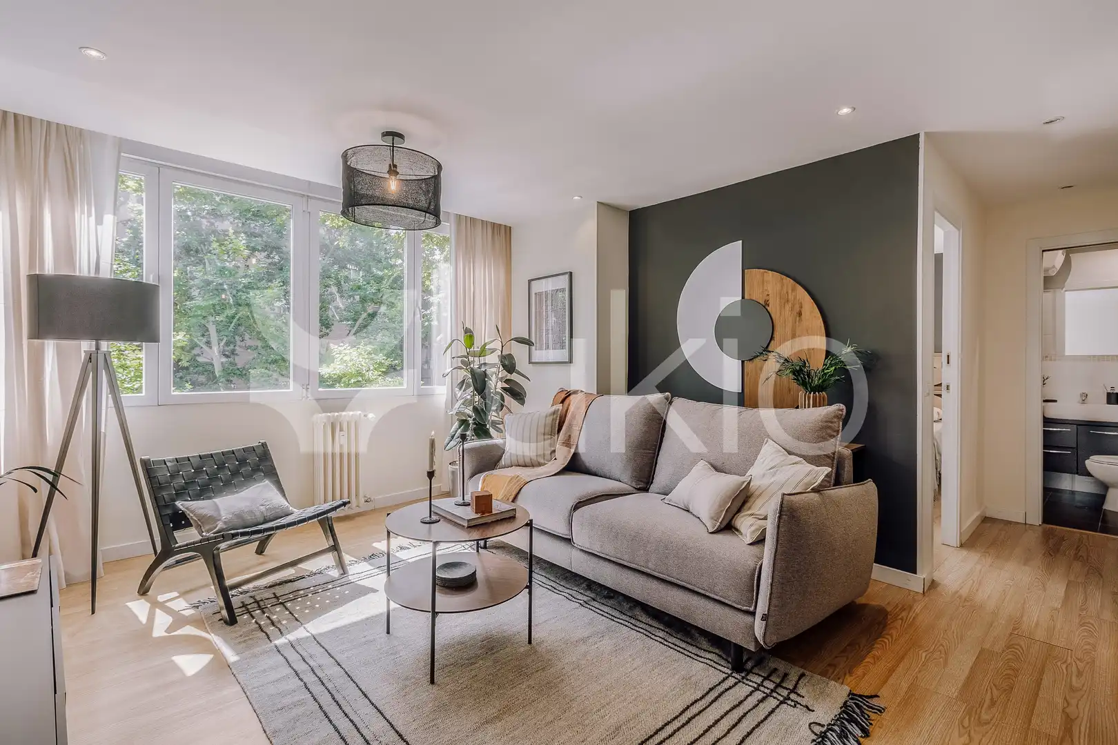 Sala de estar de Apartamento de alquiler en Madrid con Aire acondicionado, Calefacción y Amueblado