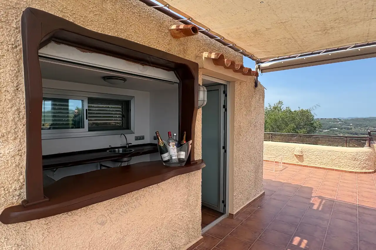 Terrassa de Casa o xalet de lloguer en Santa Eulària des Riu amb Aire condicionat, Jardí privat i Terrassa