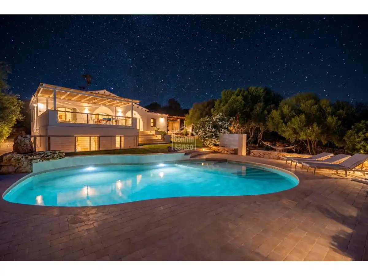 Piscina de Casa o chalet en venta en Sant Lluís con Jardín privado, Terraza y Piscina