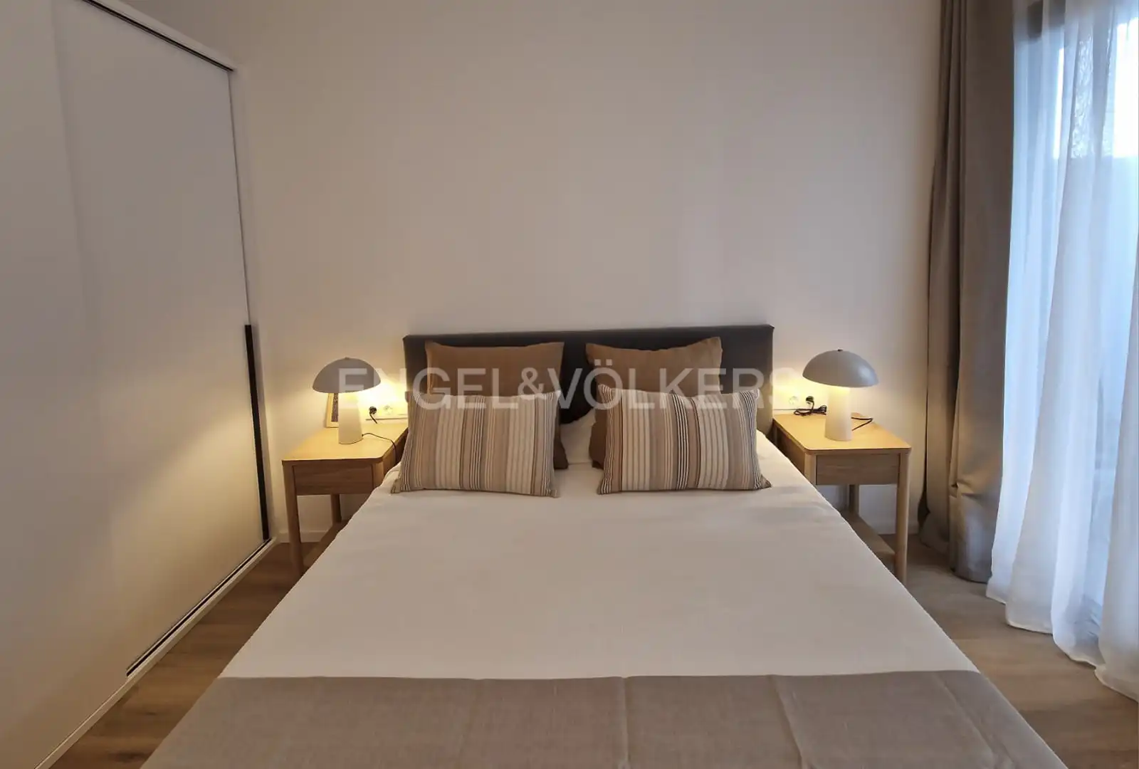 Schlafzimmer von Wohnung zur Miete in Esplugues de Llobregat mit Klimaanlage, Heizung und Parkett