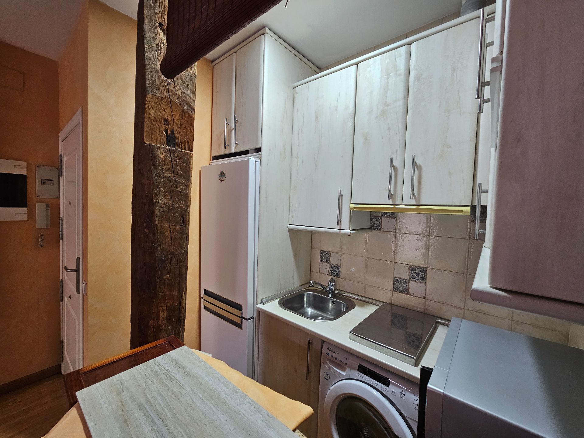 Kitchen of Apartment to rent in  Madrid Capital  with Air Conditioner, Heating and Terrace