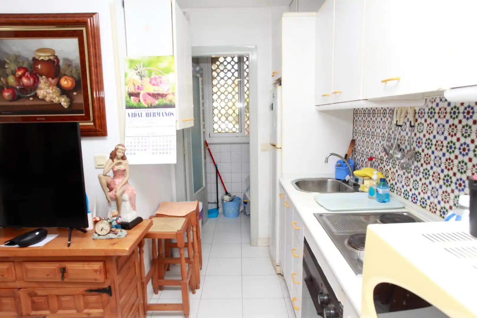 Cocina de Apartamento en venta en La Manga del Mar Menor con Jardín privado, Terraza y Amueblado