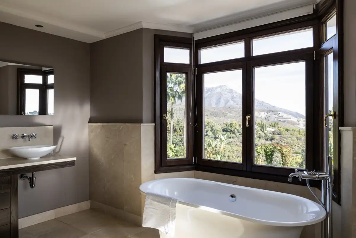 Bathroom of Detached homes for sale in Benahavís  with Air Conditioner, Terrace and Jacuzzi