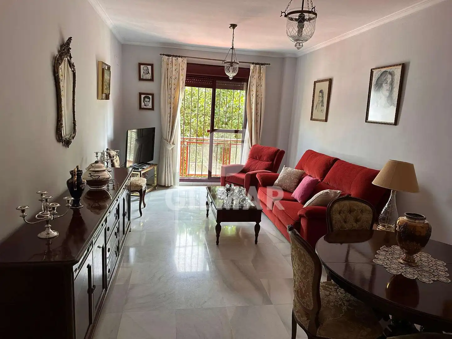 Living room of Flat for rent in Sevilla  with Air Conditioner, Heating and Terrace