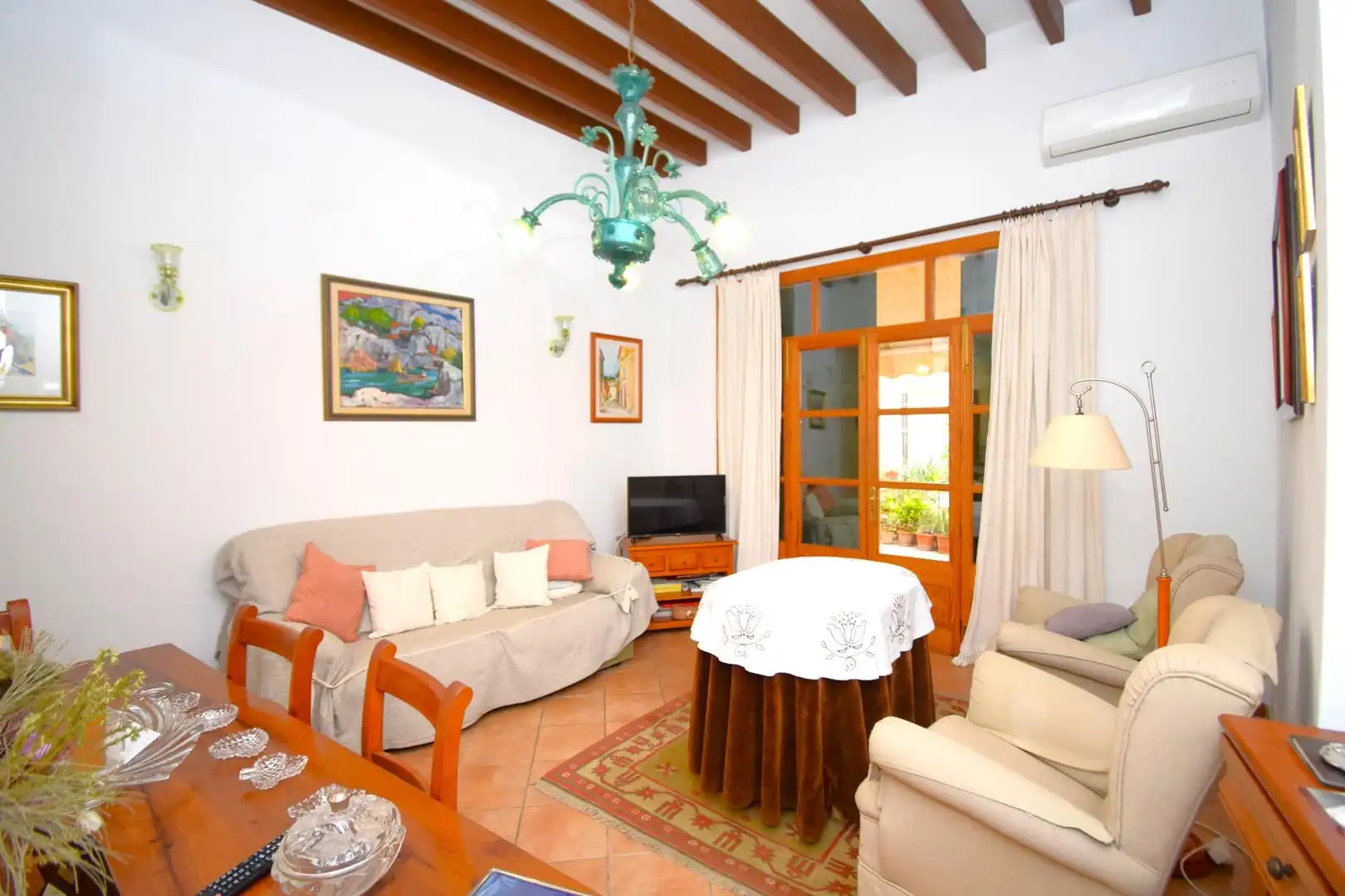 Sala de estar de Casa o chalet en venta en Pollença con Aire acondicionado, Amueblado y Balcón