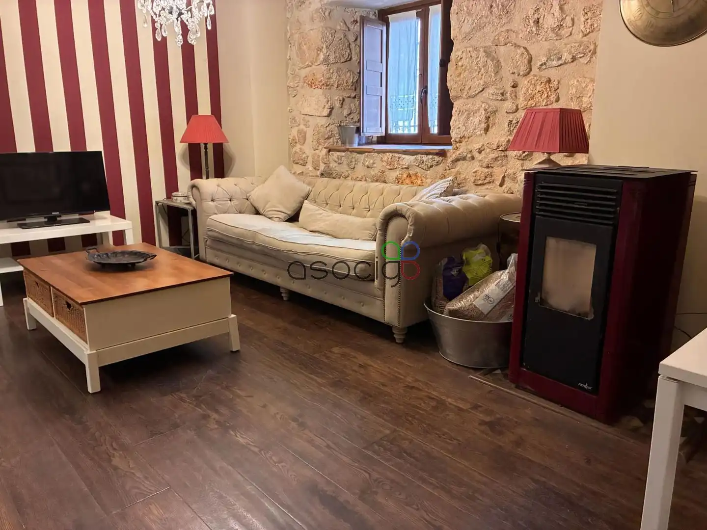 Sala de estar de Piso en venta en El Olivar con Calefacción y Amueblado