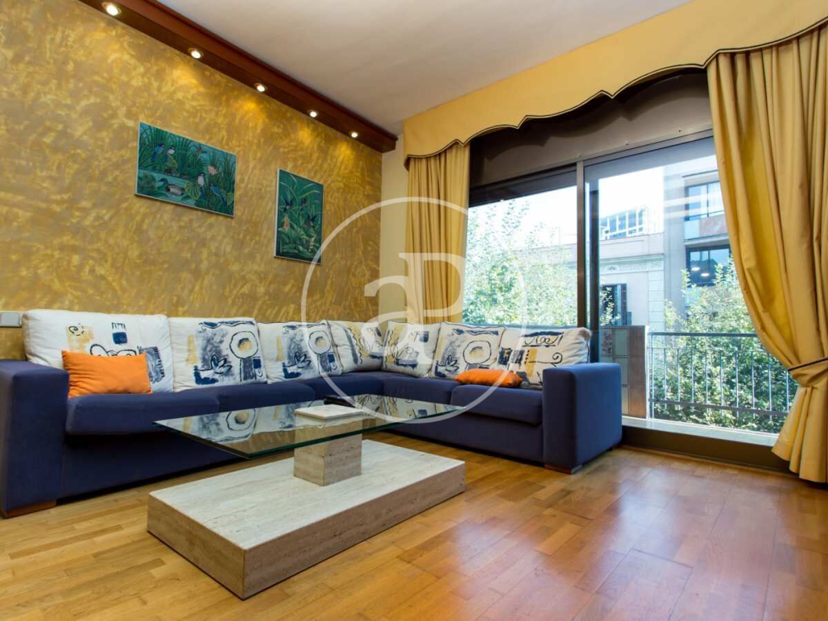 Sala d'estar de Pis de lloguer en  Barcelona Capital amb Aire condicionat, Calefacció i Terrassa
