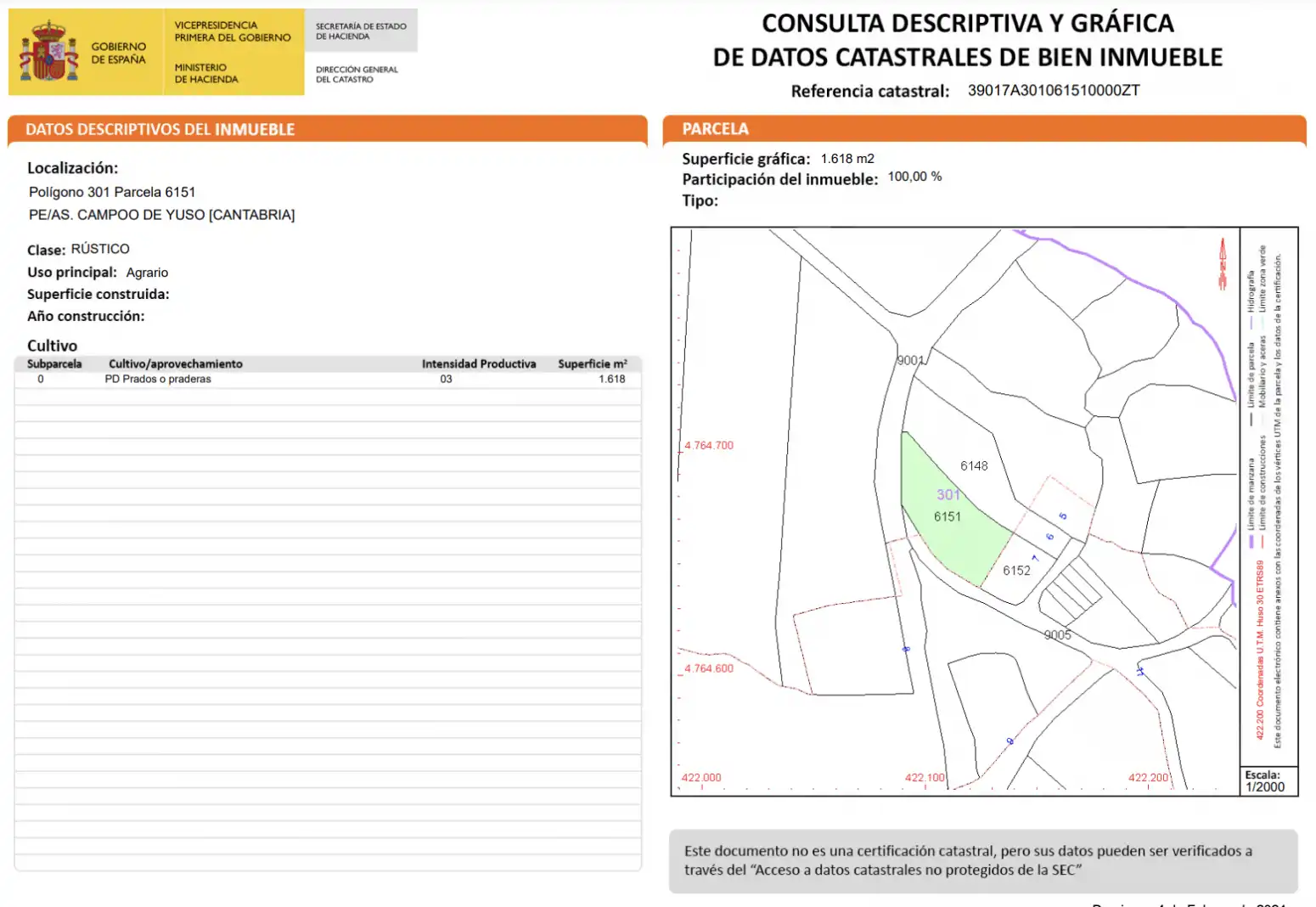 Terreny en venda en Campoo de Yuso
