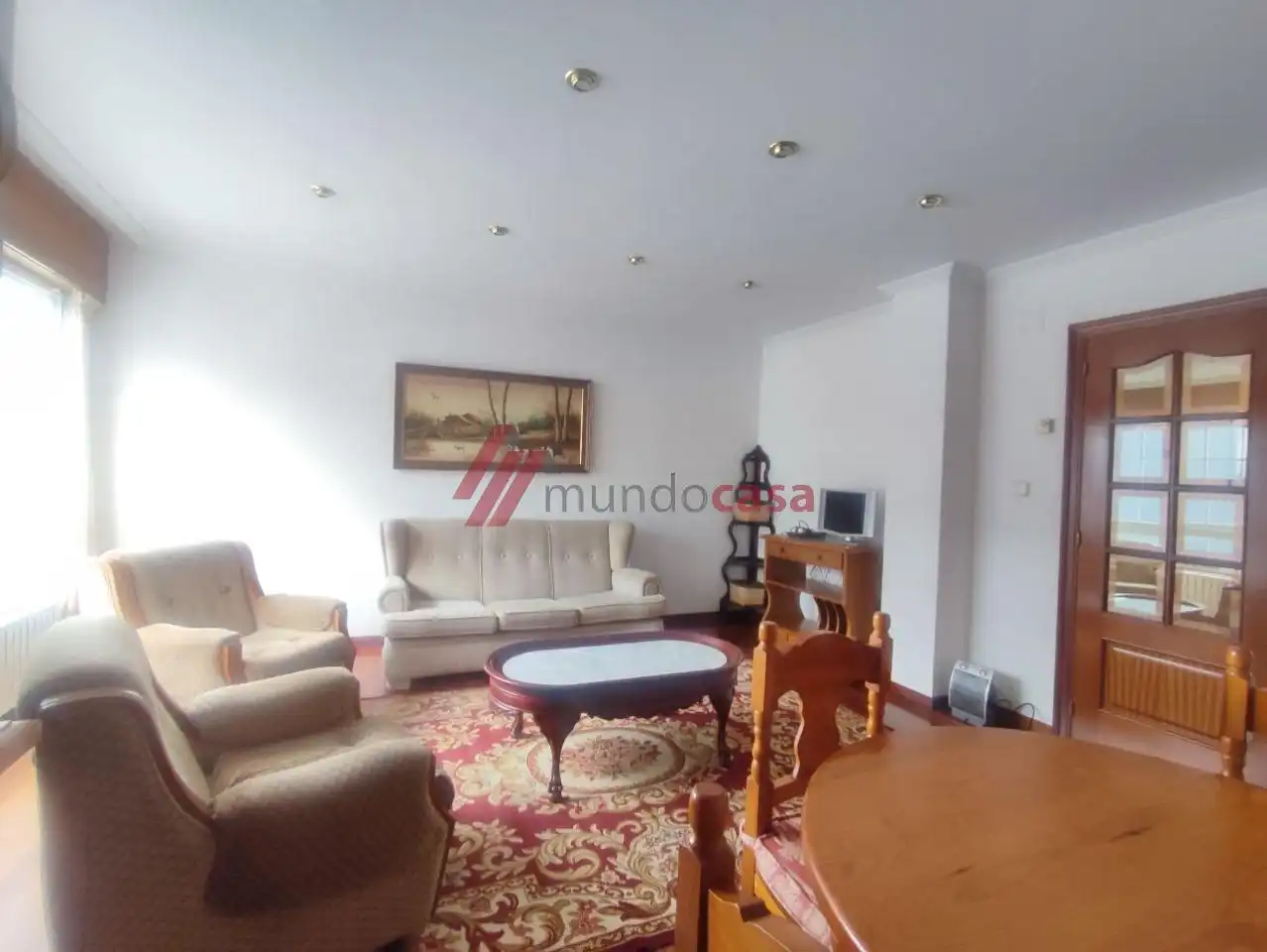 Wohnzimmer von Wohnung zur Miete in Ferrol mit Heizung, Parkett und Terrasse