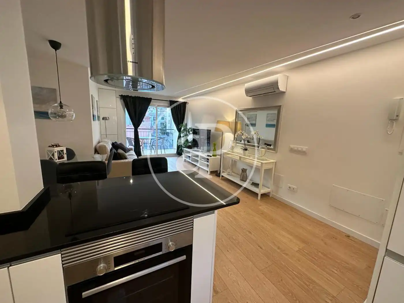 Küche von Wohnung zur Miete in  Palma de Mallorca mit Klimaanlage, Heizung und Möbliert