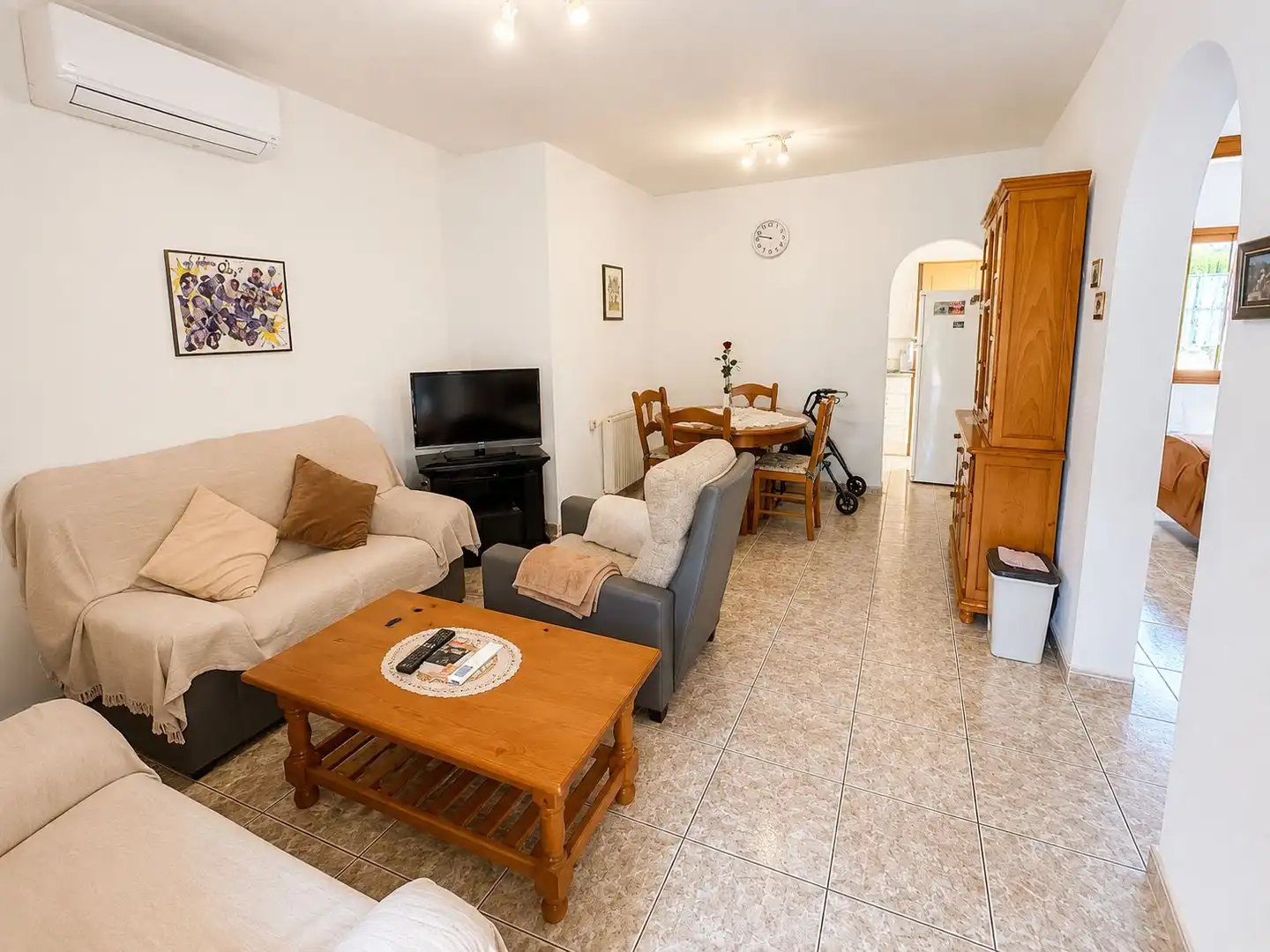 Living room of Houses for sale in Calpe / Calp  with Air Conditioner, Heating and Private garden