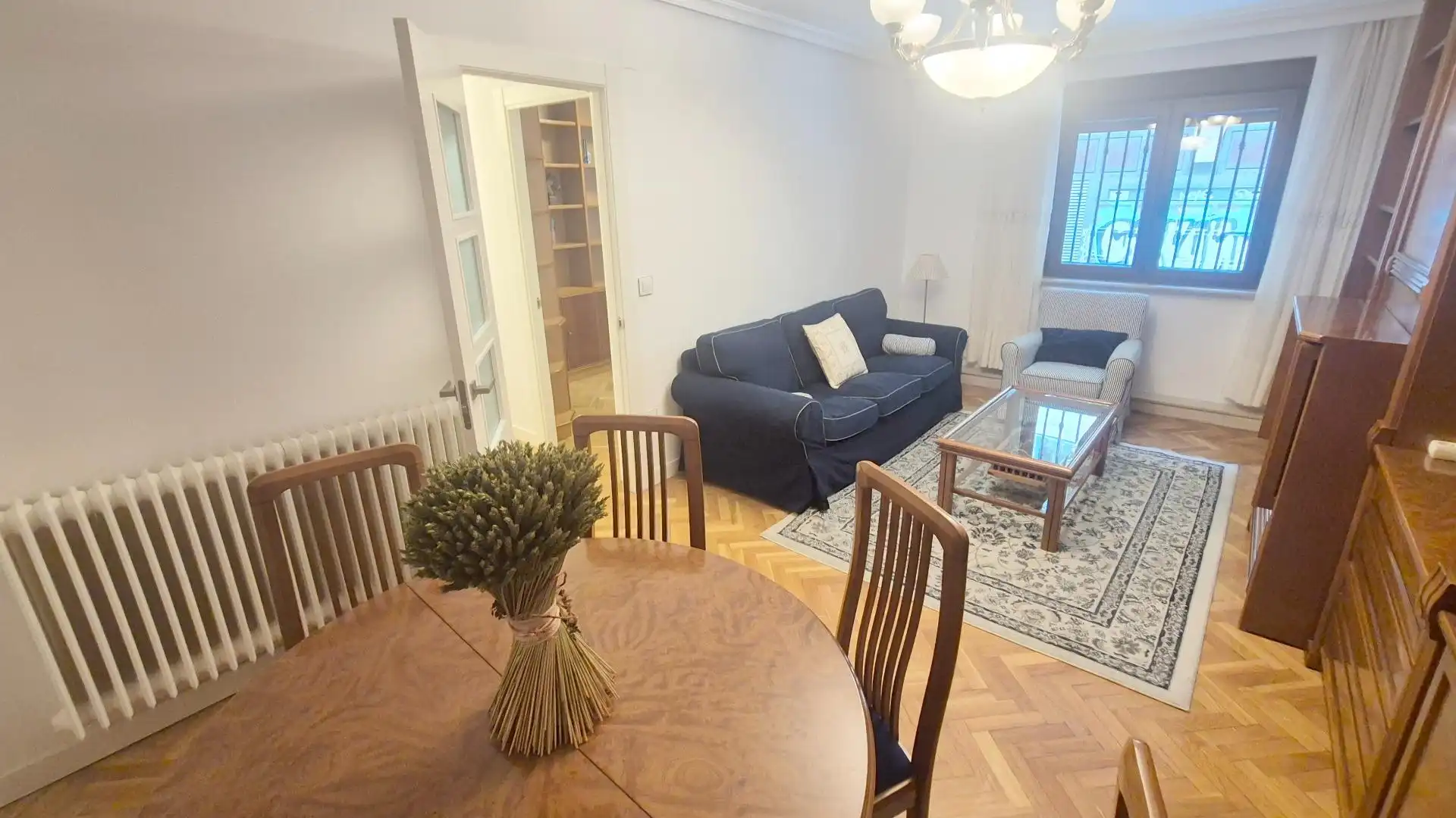 Sala de estar de Piso de alquiler en Salamanca con Calefacción, Parquet y Amueblado