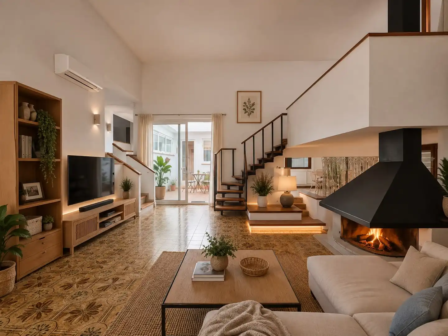 Sala de estar de Casa o chalet en venta en L'Escala con Aire acondicionado, Calefacción y Jardín privado