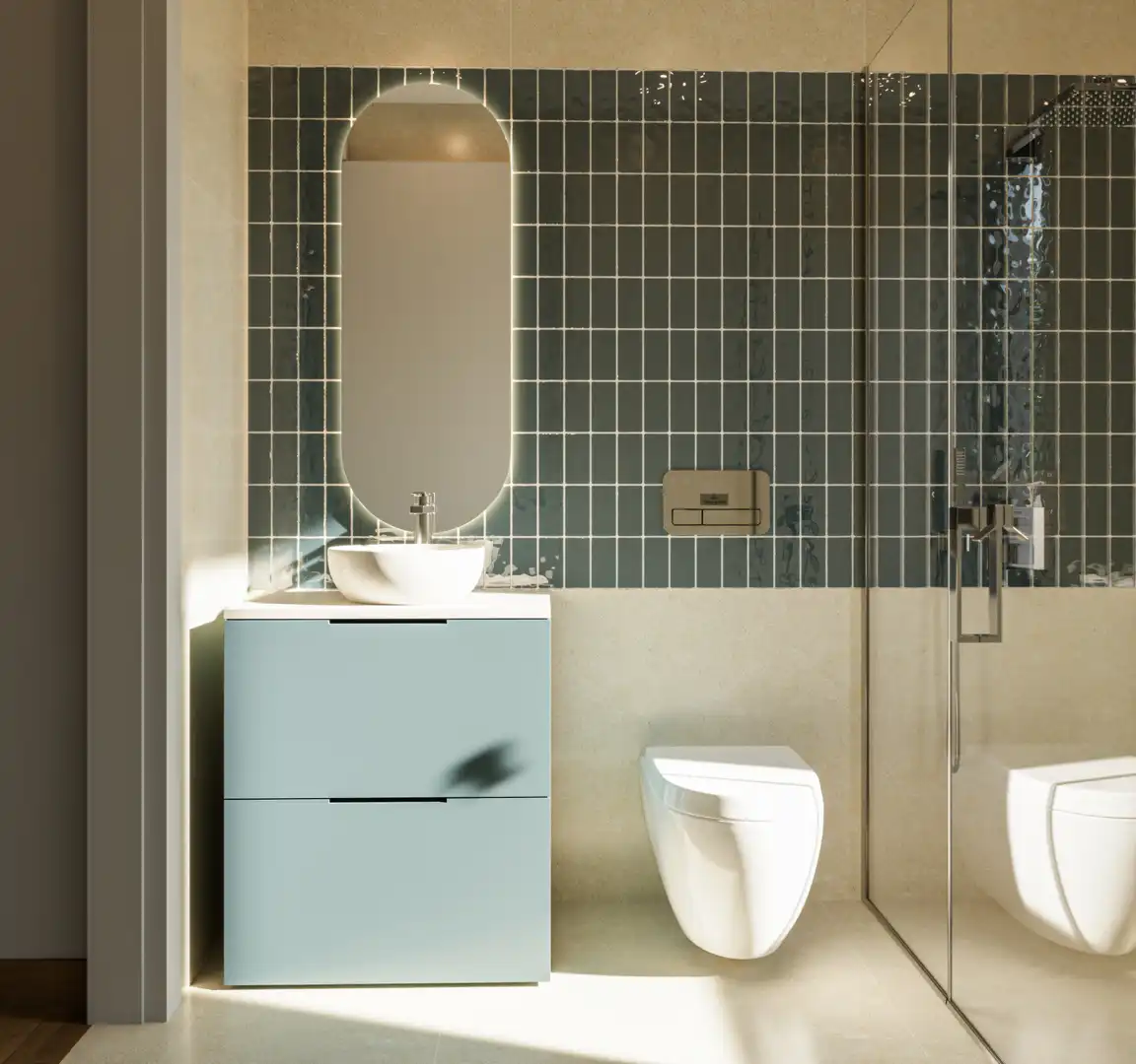 Baño de Casa o chalet para compartir en Finestrat con Aire acondicionado, Calefacción y Jardín privado