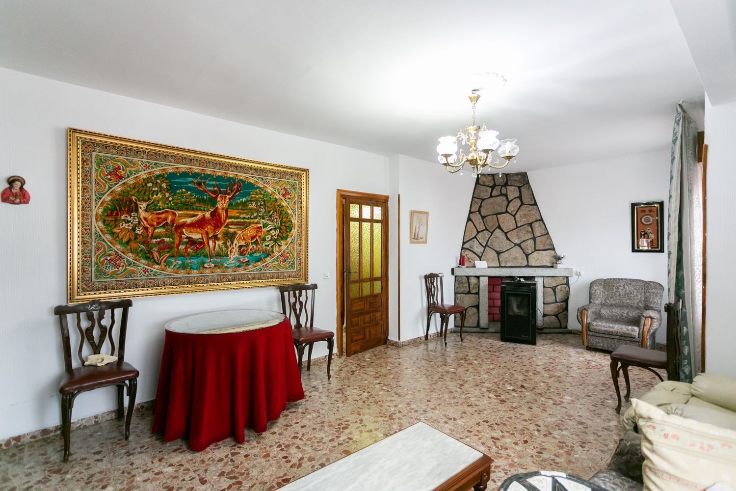 Living room of Single-family semi-detached for sale in El Hoyo de Pinares   with Heating, Terrace and Furnished